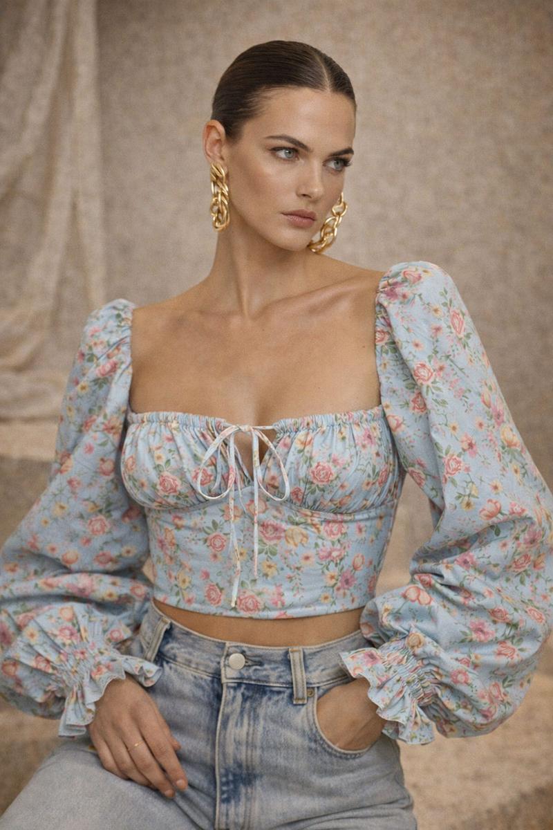Melba Top - Light Blue