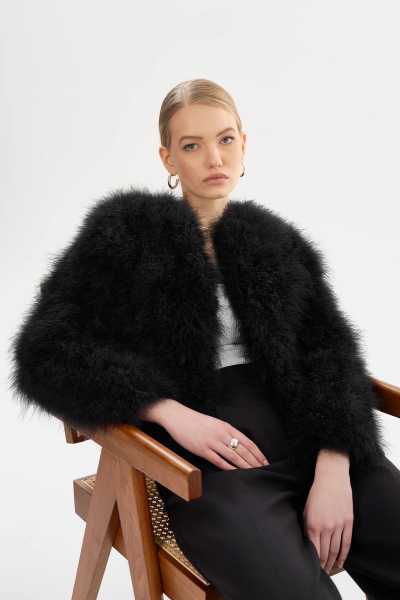 Dream Feather Jacket - Black